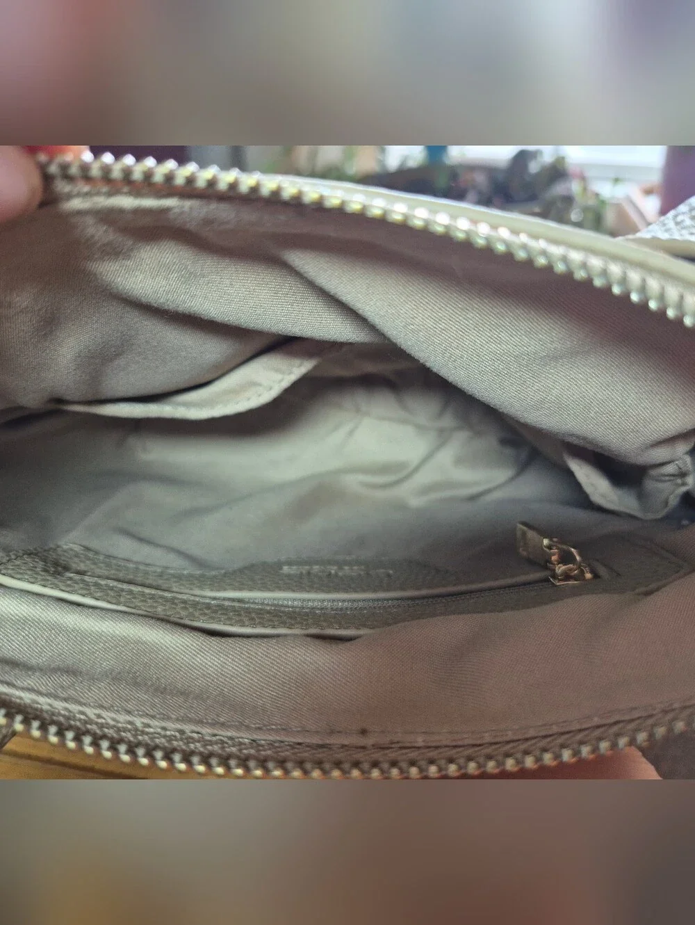 bebe‎ Pebbled Satchel in Taupe